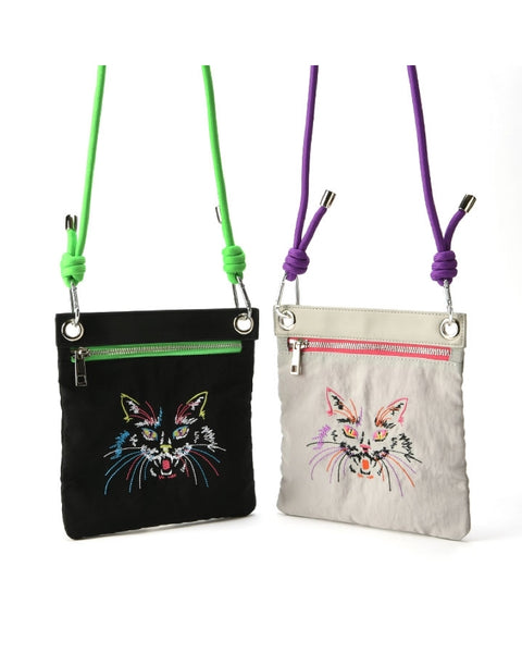 【CAT】刺繍POUCH BAG│ミロードオンライン